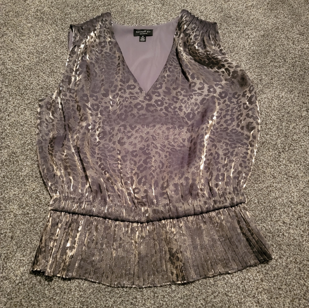 NWOT! Peplum Style Animal Print Blouse